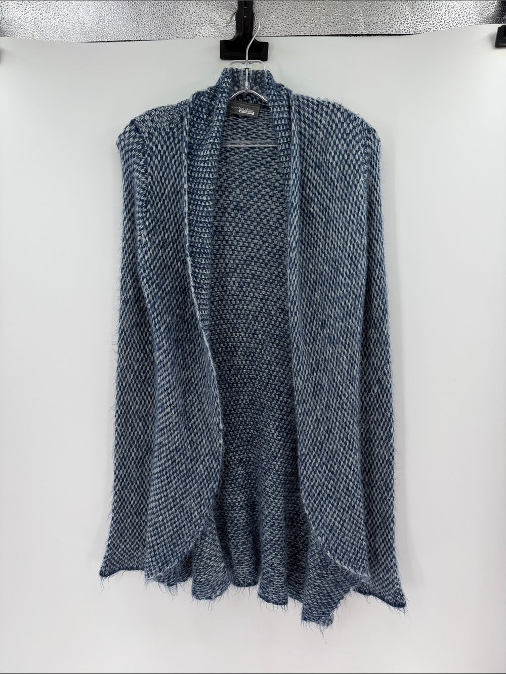 Wooden Ships Women's Open Front Long Sleeve Cardigan - Navy/White - M/L